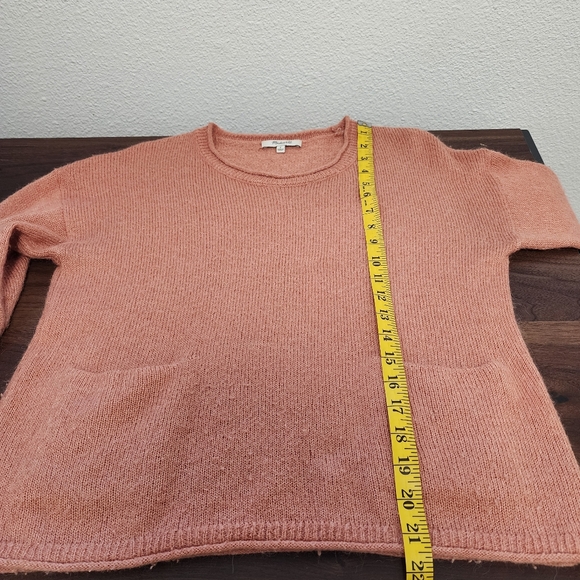 Madewell Alpaca Blend Dusty Coral Chelsea Pocket Pullover - Picture 13 of 13